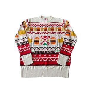 Burger King 2023 Merchandise RARE Ugly Christmas Sweater Size XS